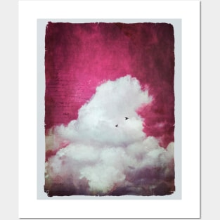 cloud in scarlet sky Posters and Art